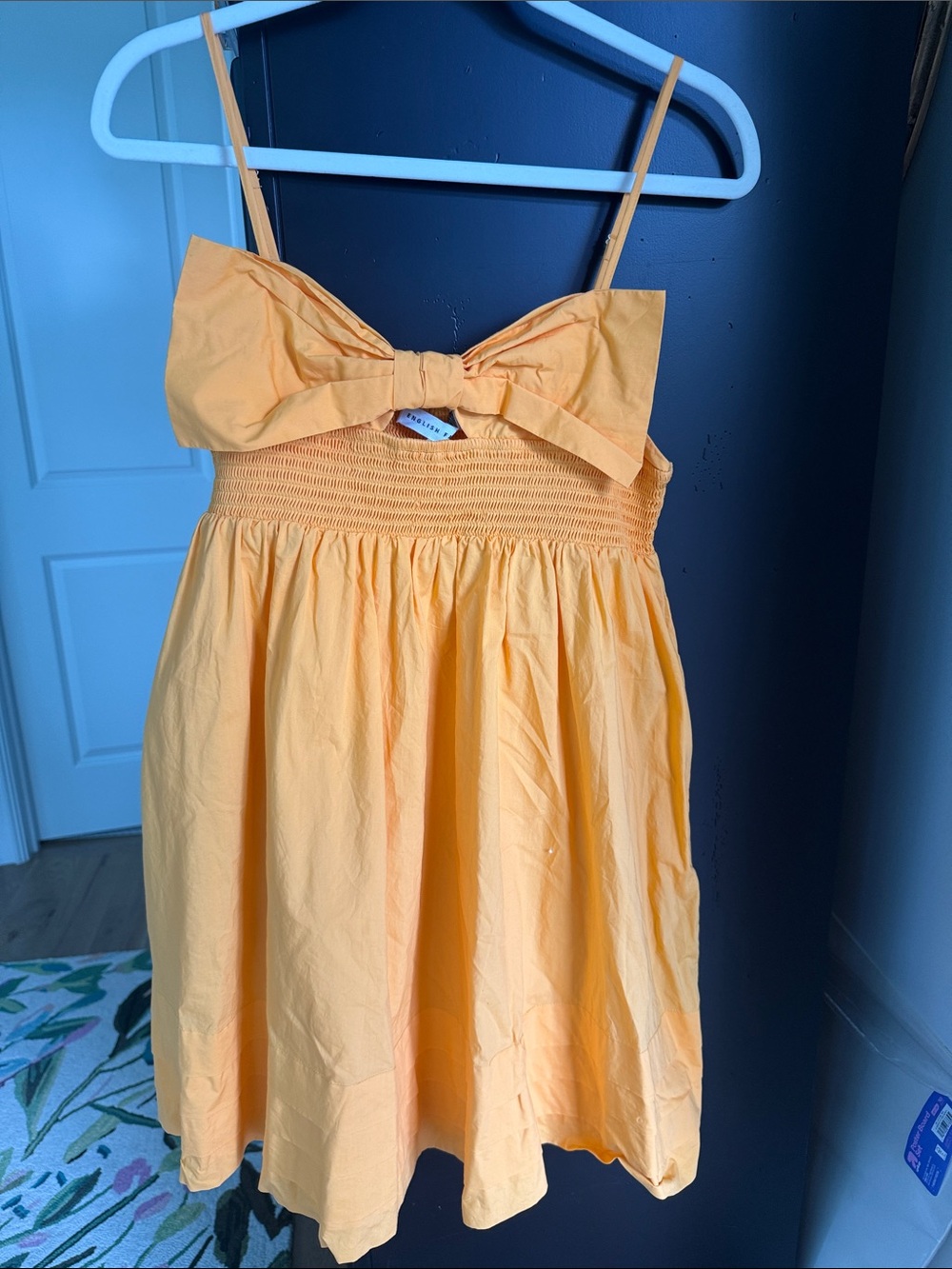 English Factory Yellow Bow-Front Sundress size Medium